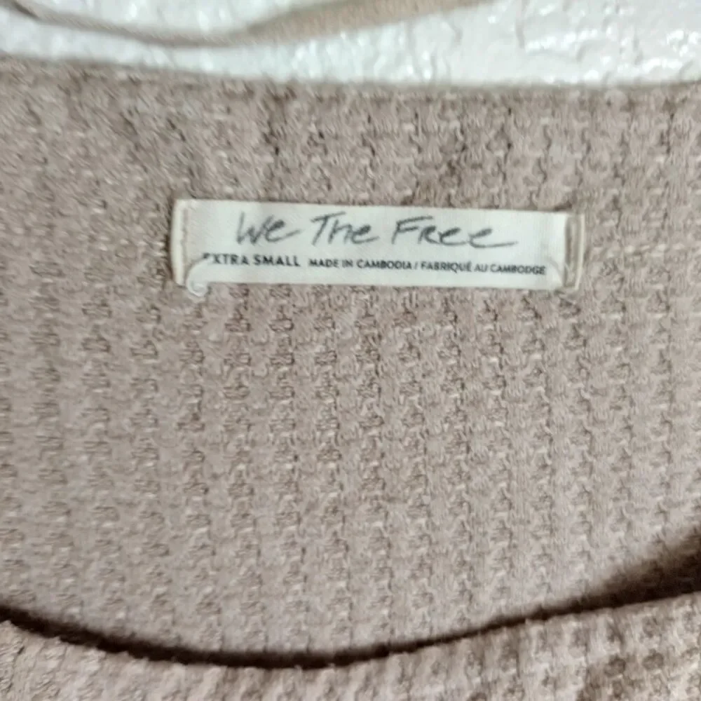 Free People We The Free North Shore Thermal Top Sand sz Xs